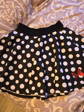 Disney Black and White Polka Dot Minnie Skirt